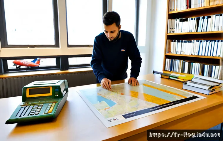 Home 15 국제물류관리사 필수 이론 정리 - Photorealistic international logistics study scene in a bright French university library, a focused ...